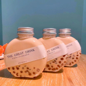 Botella <span class=keywords><strong>de</strong></span> Té con Leche Creativa Redonda y Plana <span class=keywords><strong>de</strong></span> 300 ml, Botella <span class=keywords><strong>de</strong></span> Bebidas PET Desechable <span class=keywords><strong>de</strong></span> Moda, Vaso para Jugo y Té con Leche, Botella <span class=keywords><strong>de</strong></span> Plástico - Product Image 5