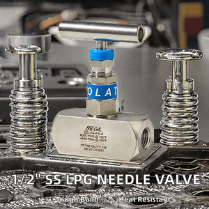 FD-LOK 1/2 pollici di potenza manuale gpl globo di controllo del flusso valvola a spillo ad alta temperatura in acciaio inox supporto compatibile - Product Image 2