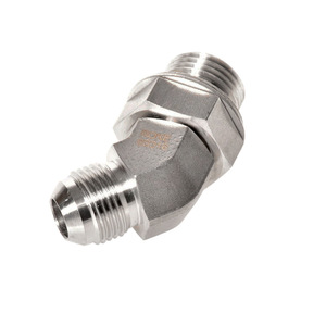 Raccord coudé à 45 degrés en acier inoxydable ROKE 316 SS avec filetage externe pour eau, huile et gaz - Product Image 1