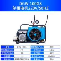 Compresor de Aire de Alta Presión de 3 Cilindros, 300 bar, 4500 psi, 220V/380V, 100L/min, Parada Manual para Buceo, Snorkel y Respiración