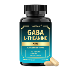 Cápsulas de GABA y L-teanina Veganas Naturales de Marca Privada Rosebest OEM, 900 mg, Suplemento <span class=keywords><strong>Complejo</strong></span> para el Estrés y el Sueño con <span class=keywords><strong>Magnesio</strong></span> - Product Image 1