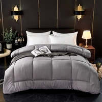 Literie matelassée en polyester 100 % écologique, style européen et américain, pour usage domestique et hôtelier, couleur unie, toutes saisons, vente en gros, CN