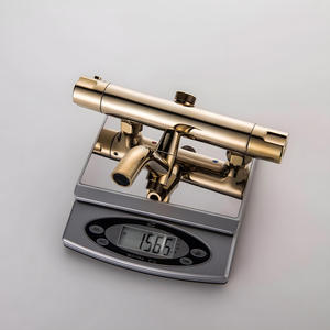 Robinetterie de douche thermostatique en cuivre pur brossé gris canon chromé Vimijia en gros, douches de salle de bain, mitigeurs - Product Image 3