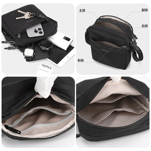 Bolso cruzado unisex de estilo sencillo, bolso de hombro, bolso de cintura, multifunción, impermeable, para exteriores, bolso de mensajero, bolsos de viaje para el pecho - Product Image 5