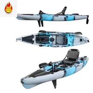 Vicking gran oferta nuevo estilo 12 pies sola persona pesca Kayak plástico duro LLDPE océano Touring bote de remos