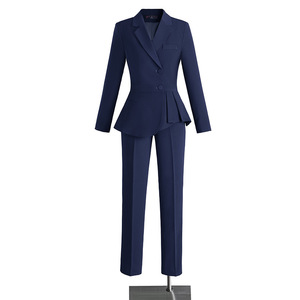 Women's Suit <b>Set</b> 2024 New Style Professional Attire <b>Office</b> Lady Three Quarter Sleeve Polyester Anti-Wrinkle Autumn Wear - Product Image 5