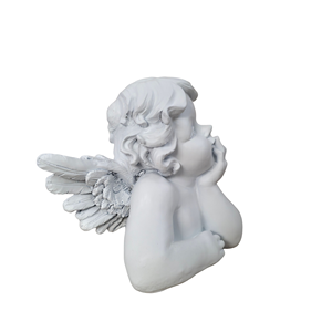 Ornamenti Angelo in Resina Dipinti a Mano Artigianali, Sculture Personalizzabili Angelo che si Bacia, Decorazioni Natalizie da Giardino - Product Image 6