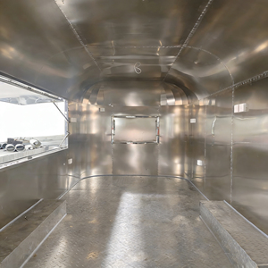 Carrito de Venta Móvil Moderno y Minimalista de Acero Inoxidable, Especializado en Comida Rápida, Hot Dogs, Waffles de Burbujas y Helados - Product Image 5