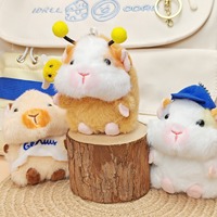 Nouvel Arrivage : Adorables Figurines en Peluche, Pendentifs et Accessoires, Poupées pour Machine à Pinces, Animaux à Suspendre au Sac (Hamster), Jouets et Porte-clés en Peluche (Cochon)