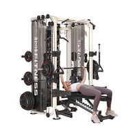 Machine de gymnastique Smith en acier complète pour une utilisation en intérieur Station multifonction poitrine dos bras entraînement musculation exercice