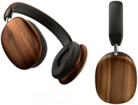 Casque sans fil supra-auriculaire en bois de qualité supérieure, son stéréo HiFi sans fil, casque à réduction de bruit avec coussinets en mousse à mémoire de forme doux
