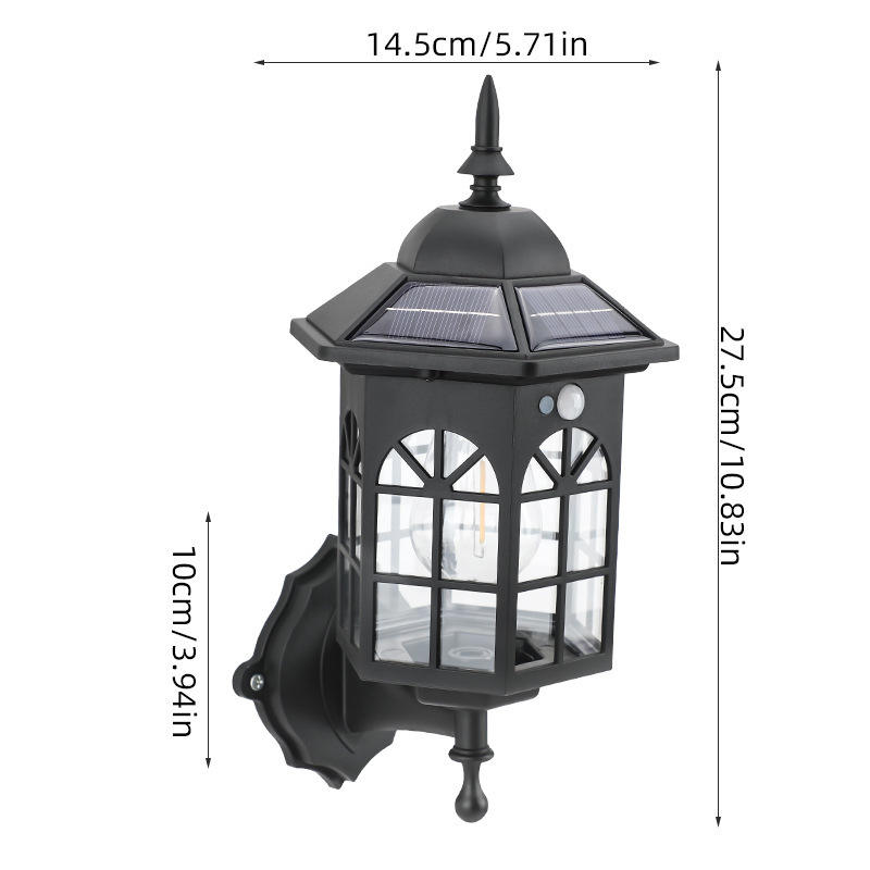 Applique antique maison trompette noire