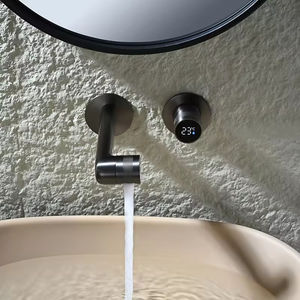 Grifo de Baño Moderno para Hotel Comercial HLK con Pantalla de Temperatura LED Digital, Montado en la Pared, Acabado Cromado, Válvula de Cerámica - Product Image 2