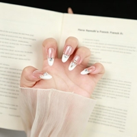 Ongles à presser OEM ODM, forme amande, taille moyenne, prix usine, logo personnalisé, motif œil de chat, gemmes, réutilisables, pour cadeau