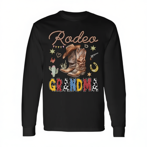 T-shirt à manches longues Rodeo Grandma Western Cowboy, vêtements assortis pour la famille, anniversaire - Product Image 2