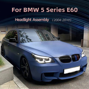 Conjunto de Faros LED Modificados para <span class=keywords><strong>BMW</strong></span> Serie 5 <span class=keywords><strong>E60</strong></span> E61 <span class=keywords><strong>520i</strong></span> 530i <span class=keywords><strong>2004</strong></span>-2010, Luz de Señal de Giro DRL, Lámpara Delantera, Conexión Plug and Play - Product Image 2