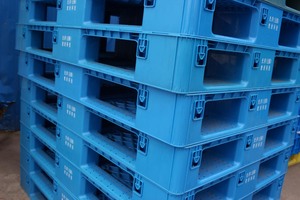 NEXARA Heavy Duty Customize HDPE Blue 1208 1200*800*135mm Grid Field Runner Euro <strong>Plastic</strong> <strong>Pallet</strong> For Shipment - Product Image 2