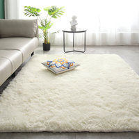 Alfombra Peluda y Suave para Dormitorio, Alfombra de Color Sólido, Alfombra de Peluche para Sala de Estar