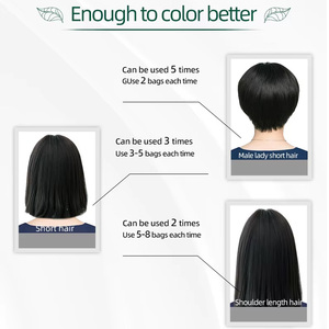 ครีมย้อมผมสมุนไพรสีดำธรรมชาติแบบกึ่งถาวร ปราศจากแอมโมเนีย ซึมซาบล้ำลึก บำรุงสุขภาพผม ย้อมสีเทาได้อย่างรวดเร็วและสมบูรณ์แบบ - Product Image 6