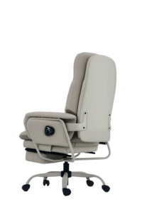 Fauteuil de bureau de direction <span class=keywords><strong>à</strong></span> suspension mécanique, fauteuil de patron inclinable de luxe en PU avec repose-pieds rétractable - Product Image 4