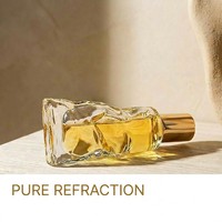Flacon de parfum en verre irrégulier de 10 ml, forme dentifrice unique, finition mate givrée, contenant de parfum rechargeable avec vaporisateur et bille roll-on
