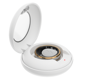 Nouvelle bague intelligente bicolore or rose en céramique avec NFC, moniteur de santé et de sommeil, et contrôle par application - Product Image 6