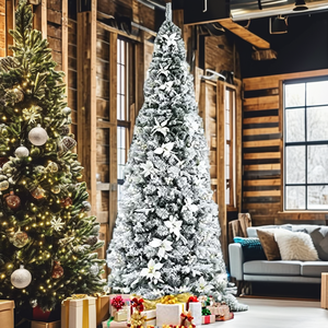 210cm Standing Eco-Friendly PVC Artificial Christmas <b>Tree</b> with 470 Warm White <b>LED</b> <b>Lights</b> Indoor Use - Product Image 4