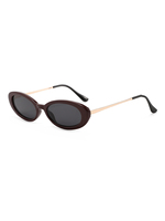 Twooo T1507 Lunettes de soleil tendance polyvalentes rétro ovale à petite monture