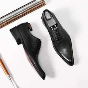 Zapatos formales de cuero para hombre, estilo moderno y único para otoño, con punta en pico, zapatos de vestir y Oxford a la moda para hombre. - Product Image 2