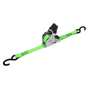 XSTRAP XS11100 OEM Auto Retractable 1-Inch 10ft 900lbs Break Strength SGS Certified Polyester S-Hook Motorcycle Ratchet Lashing - Product Image 1