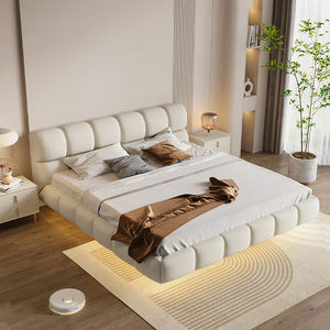 <span class=keywords><strong>Lit</strong></span> flottant haut <span class=keywords><strong>de</strong></span> gamme <span class=keywords><strong>avec</strong></span> tissu <span class=keywords><strong>de</strong></span> style crème clair, <span class=keywords><strong>lit</strong></span> nuage, vente en gros, <span class=keywords><strong>lit</strong></span> flottant <span class=keywords><strong>de</strong></span> taille king, <span class=keywords><strong>cadre</strong></span> <span class=keywords><strong>de</strong></span> <span class=keywords><strong>lit</strong></span> blanc crème pour la maison - Product Image 1