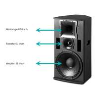 DBK Enceinte 3 voies 15 pouces large bande, Moniteur de studio, Système audio pour événements, Sonorisation PA, Enceinte KTV Karaoké