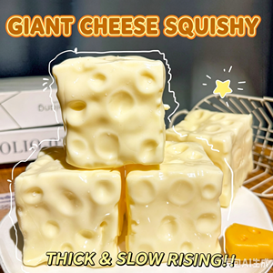 Giant Cheese Squishy Toy, Super Thick Non-Recovery Squeeze Toy, Stress Relief Fidget Toy for All Ages - Product Image 2