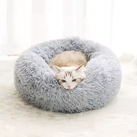 Lit pour chat doux à la mode en gros avec fond antidérapant nid moelleux respirant pour le repos maison chaude et confortable pour animaux de compagnie