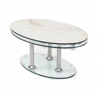 Salon Couchtisch nordique moderne maison décorative canapé en métal côté centre rond cercle Table d'extrémité luxe Table basse en verre