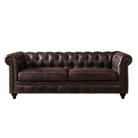 Amerikanisches Wohnzimmer Drei Personen Hotel Tech Stoff Sofa Country Cottage Style Möbel Chesterfield Sofas