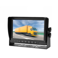 Monitor de 7 Pulgadas para Camión, Cámara de Reversa Universal para Autobús, Equipo Pesado, Cámara AHD con Grabación, Visión Nocturna IPS KIA