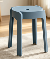 Tabourets empilables modernes en plastique épaissi pour la maison et le bureau, bancs confortables, chaises durables pour le salon, la chambre et l'hôtel, chaise de loisirs
