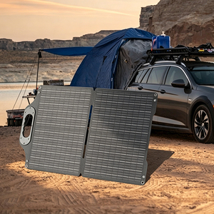 Panneau solaire pliable portable 50W en silicium monocristallin pour camping en extérieur et station d'alimentation portable - Product Image 1