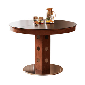 Extendable Oval Dining <b>Table</b> Solid Wood Foldable Modern Design For <b>Small</b> Homes And Apartments Vintage Style - Product Image 5