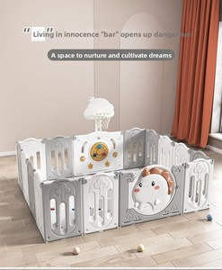 Corralito Plegable Portátil para Bebés con Tapete, Área de Juego Segura para Bebés, Niños Pequeños y Niños, Uso en Interiores del Hogar - Product Image 4
