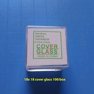 7201 18x18mm coprioggetti in vetro 100/scatola di dimensioni speciali per i produttori di microscopi facili inchiodare Garanzia di 3 anni ODM personalizzato - Product Image 1