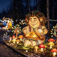 Decoración Interactiva de Faroles para Parques de Atracciones, para el Día de Muertos en México, Uso Interior/Exterior, Espectáculo de Luces para Parques Temáticos