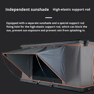 เต็นท์แคมป์ปิ้งแบบสองชั้นสำหรับรถ SUV กระบะ ยกหลังคาได้ สามประตู <span class=keywords><strong>ปิด</strong></span>คลุมสูง ใช้ได้ทุกฤดู พร้อมบริการประกอบฟรี - Product Image 2