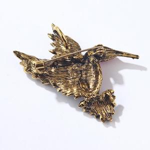 Broche de Colibrí Estilo Europeo Americano al por Mayor, Nuevo <span class=keywords><strong>Pin</strong></span> de Solapa con Pedrería de Moda Transfronteriza, Regalo para Mujer, Plateado - Product Image 5