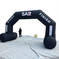 Arche gonflable en PVC imperméable, résistante au vent et aux intempéries, avec éclairage LED pour ligne de départ/arrivée de course, design personnalisé