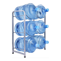 Porte-bouteilles d'eau à trois niveaux, support de rangement, avec distributeur, de ml, 5 gallons