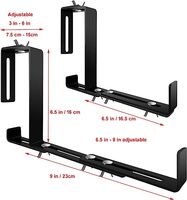 Garde-corps Plante Pot Support Fer Fenêtre Fleur Boîte Titulaire Support Pot De Fleur Support Support pour Clôture Balcon Jardin (2 Pack)
