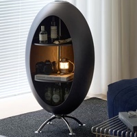 Table d'appoint de style Bauhaus, table basse de designer premium en ABS avec rangement créatif pour salon et salle d'accueil