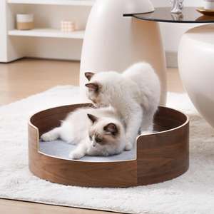 Canapé rond durable en bois de pin massif pour animaux de compagnie toutes saisons meubles pour animaux de compagnie pour chiens et chats - Product Image 5